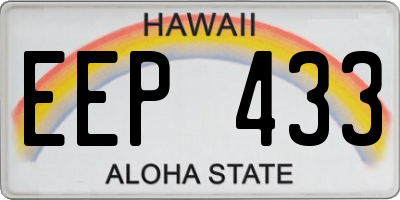 HI license plate EEP433