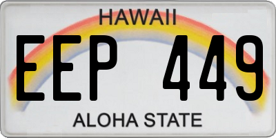 HI license plate EEP449