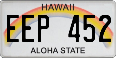 HI license plate EEP452