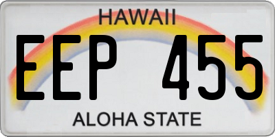 HI license plate EEP455