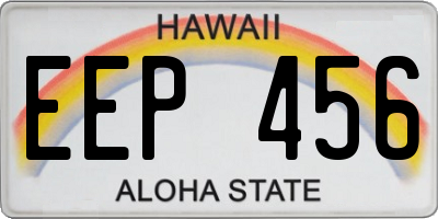 HI license plate EEP456