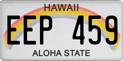 HI license plate EEP459