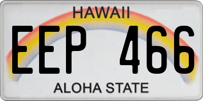 HI license plate EEP466