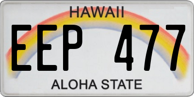 HI license plate EEP477