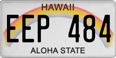 HI license plate EEP484