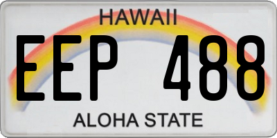 HI license plate EEP488