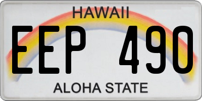 HI license plate EEP490
