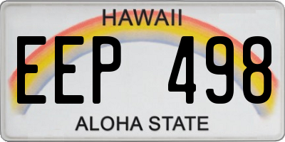 HI license plate EEP498