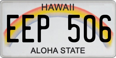 HI license plate EEP506