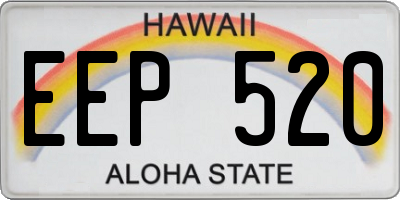 HI license plate EEP520