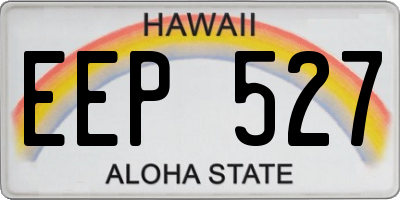 HI license plate EEP527