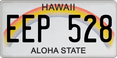 HI license plate EEP528
