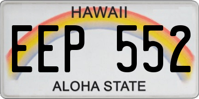 HI license plate EEP552