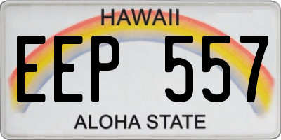 HI license plate EEP557