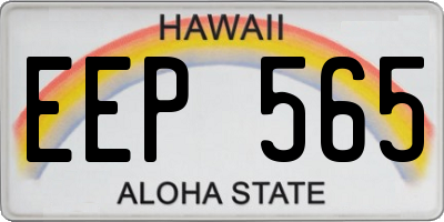 HI license plate EEP565