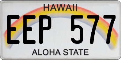 HI license plate EEP577