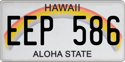 HI license plate EEP586
