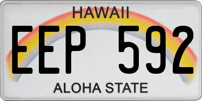 HI license plate EEP592