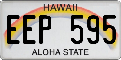 HI license plate EEP595