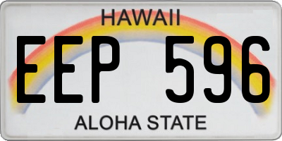 HI license plate EEP596