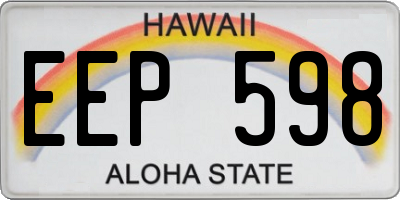 HI license plate EEP598
