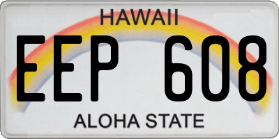 HI license plate EEP608