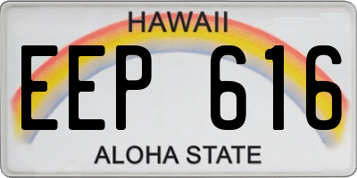 HI license plate EEP616