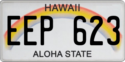 HI license plate EEP623