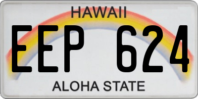 HI license plate EEP624