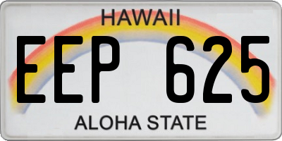 HI license plate EEP625
