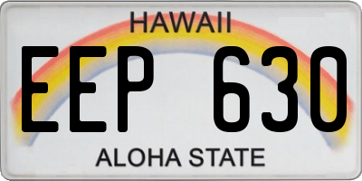 HI license plate EEP630