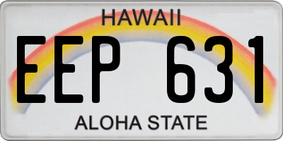 HI license plate EEP631
