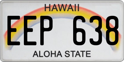 HI license plate EEP638