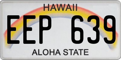 HI license plate EEP639