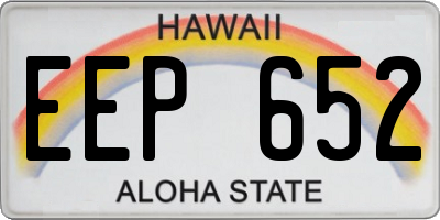 HI license plate EEP652