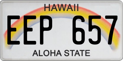 HI license plate EEP657