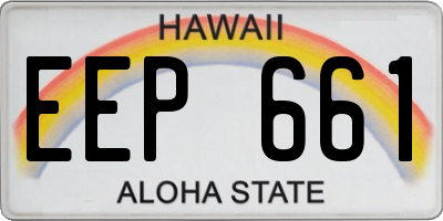 HI license plate EEP661
