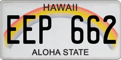 HI license plate EEP662