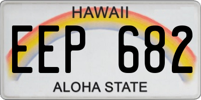 HI license plate EEP682