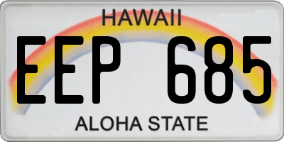 HI license plate EEP685