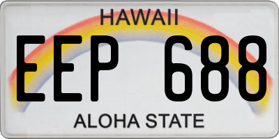 HI license plate EEP688