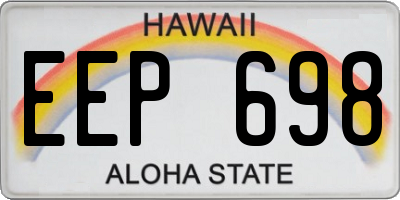 HI license plate EEP698