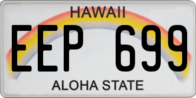 HI license plate EEP699
