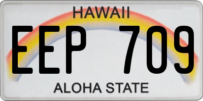 HI license plate EEP709