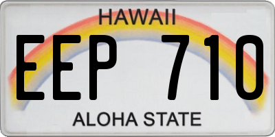 HI license plate EEP710