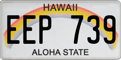 HI license plate EEP739