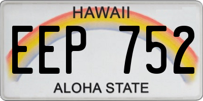 HI license plate EEP752
