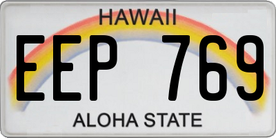 HI license plate EEP769