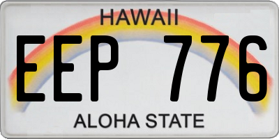 HI license plate EEP776