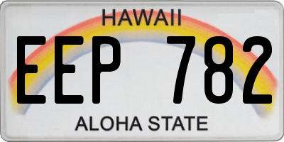 HI license plate EEP782